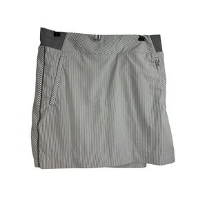Athleta Brooklyn gray stripe 8 skort pockets pickle ball golf‎ tennis gym f